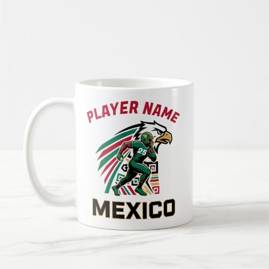 Mexico Football Eagle National Pride Action Art Koffiemok (Links)
