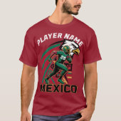 Mexico Football Eagle National Pride Action Art T-shirt (Voorkant)