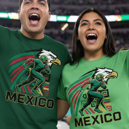 Mexico Football Eagle National Pride Action Art T-shirt
