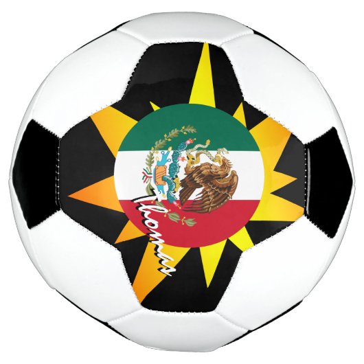 Mexico-Football en Mexicaanse vlag/BANG Voetbal (Gedraaid)