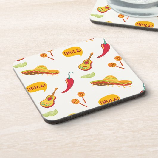 Mexico geïnspireerd Patroon Bier Onderzetter (Linkerzijde)