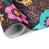 Mexico Geïnspireerd patroon Cadeaupapier (Rol Hoek)