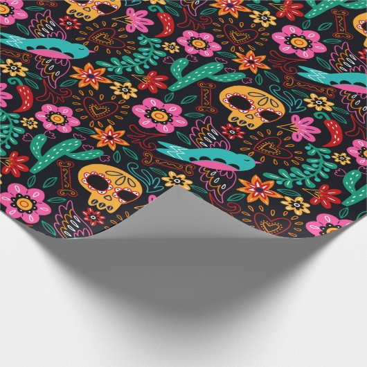 Mexico Geïnspireerd patroonpakpapier Cadeaupapier (Hoek)