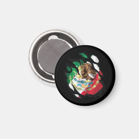 Mexico Geknipte vlag Magneet (Voorkant / Achterkant)