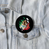 Mexico Geknipte vlag Ronde Button 7,6 Cm (In situ)