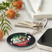 Mexico Geknipte vlag Sleutelhanger (Voorkant Rechts)