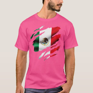Mexico Geknipte vlag T-shirt
