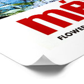 Mexico, glimlachend meisje met bloemen, , reizen poster (Hoek)