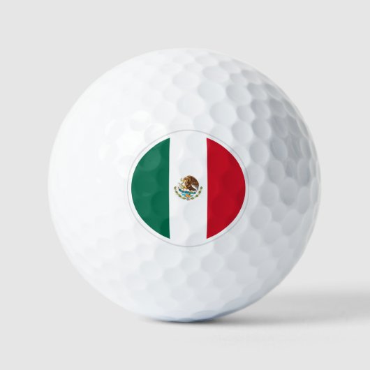 Mexico Golf Balls, Mexicaanse vlag Golfers / Patri Golfballen (Voorkant)