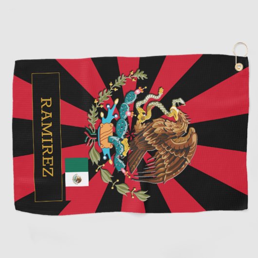 Mexico Golf & premium Mexicaanse vlag / Patriots Golfhanddoek (Horizontaal)