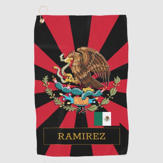 Mexico Golf & premium Mexicaanse vlag / Patriots Golfhanddoek (Voorkant)