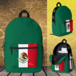 Mexico, Groene rugzak, Mexicaanse vlag / patriotti Bedrukte Rugzak