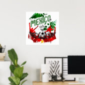 Mexico Grunge Stunning artwork-cadeaus voor fans Poster (Thuiskantoor)