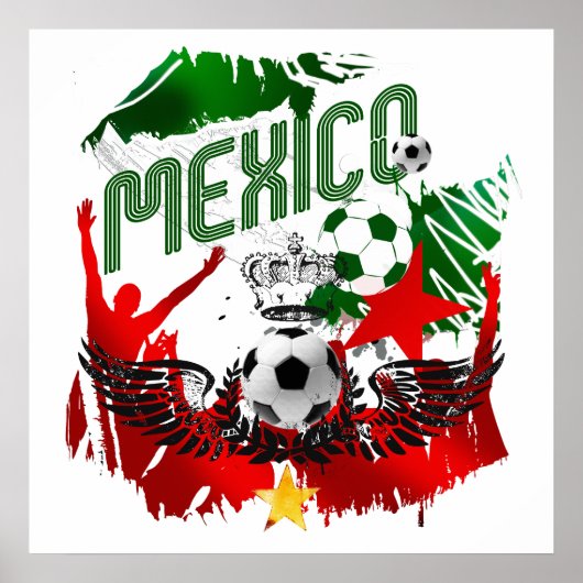 Mexico Grunge Stunning artwork-cadeaus voor fans Poster (Voorkant)