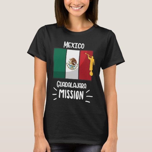 Mexico Guadalajara Mormon LDS Mission Missionary T-shirt (Voorkant)