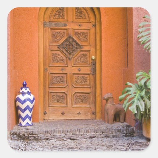 Mexico, Guanajuato staat, San Miguel. Casa de la Vierkante Sticker (Voorkant)