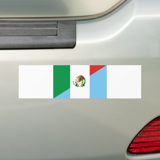 mexico guatemala halve vlag symbool bumpersticker (Op auto)