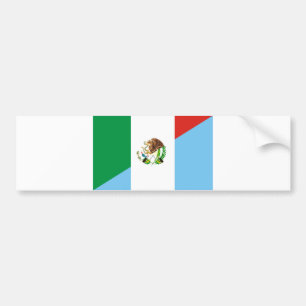 mexico guatemala halve vlag symbool bumpersticker