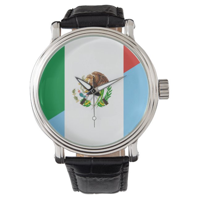 mexico guatemala halve vlag symbool horloge (Voorkant)