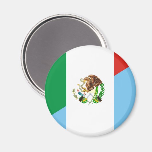 mexico guatemala halve vlag symbool magneet (Voorkant / Achterkant)