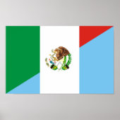 mexico guatemala halve vlag symbool poster (Voorkant)