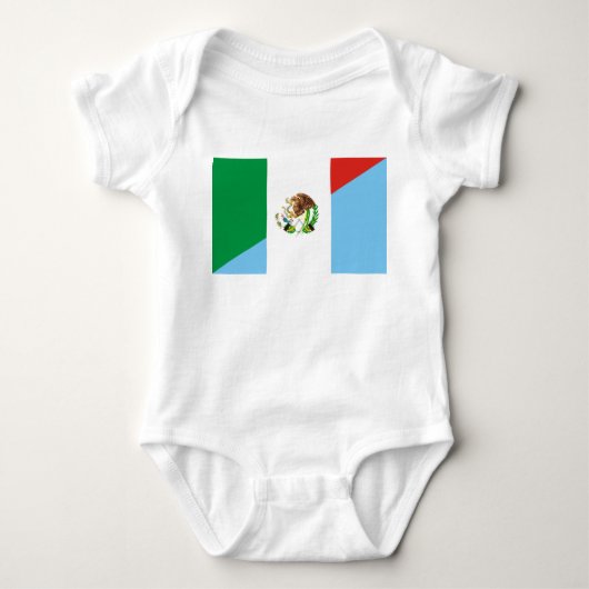 mexico guatemala halve vlag symbool romper (Voorkant)