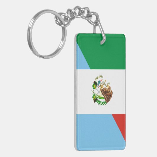 mexico guatemala halve vlag symbool sleutelhanger (Voorkant Links)