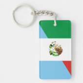 mexico guatemala halve vlag symbool sleutelhanger (Voorkant)