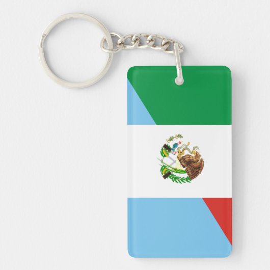mexico guatemala halve vlag symbool sleutelhanger (Voorkant)