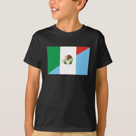 mexico guatemala halve vlag symbool t-shirt (Voorkant)