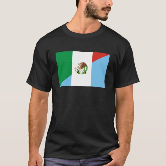 mexico guatemala halve vlag symbool t-shirt (Voorkant)