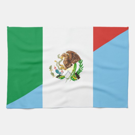 mexico guatemala halve vlag symbool theedoek (Horizontaal)