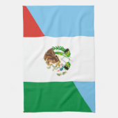 mexico guatemala halve vlag symbool theedoek (Verticaal)
