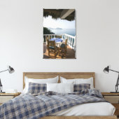 Mexico, Guerrero, Zihuatanejo. Kafeltabel over Canvas Afdruk (Insitu (Slaapkamer))