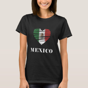 Mexico Hart Mexicaanse Vlag Roots Español Proud T-shirt