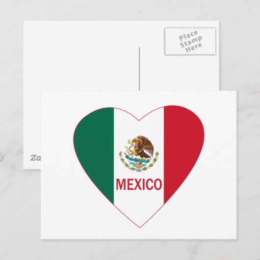 Mexico Heart Briefkaart (Voorkant / Achterkant)