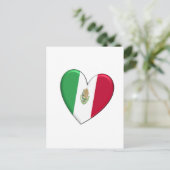 Mexico Heart Flag Briefkaart (Staand voorkant)