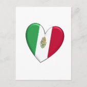 Mexico Heart Flag Briefkaart (Voorkant)