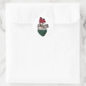 Mexico Heart Flag Ronde Sticker (Tas)