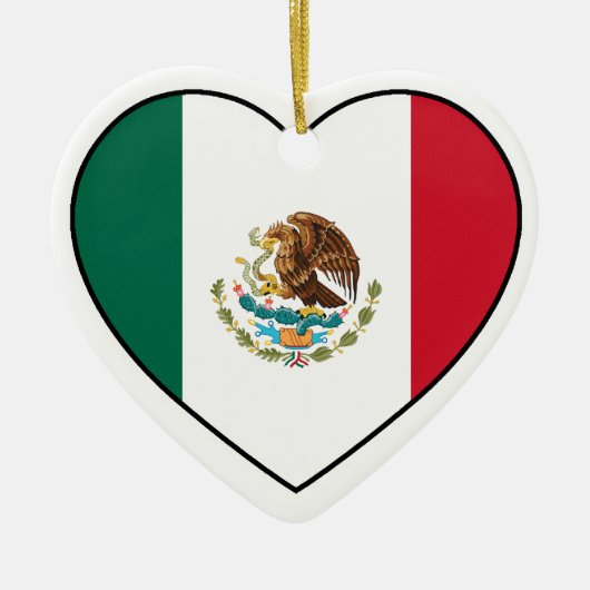 Mexico Heart Ornament voor kerstbomen (Voorkant)