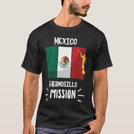 Mexico Hermosillo Mormon LDS Mission Missionary T-shirt (Voorkant)