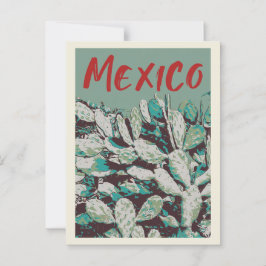 Mexico, het iconisch Briefkaart van Opuntia Cactus