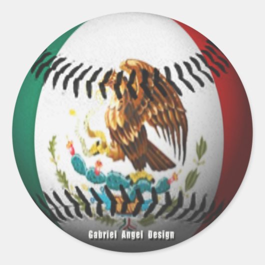 Mexico Honkbal Ronde Sticker (Voorkant)