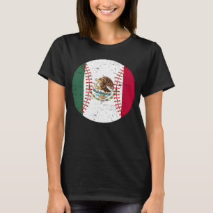 Mexico Honkbal Vlag voor Mexicaanse Honkbal Fans V T-shirt