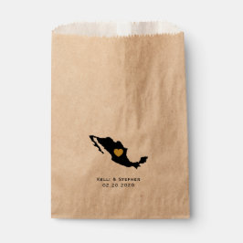 Mexico Huwelijksgunst Treat Sacks, Kaart Gift Bags Bedankzakje