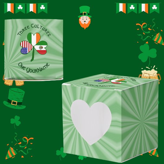 Mexico Ierland USA Shamrock Flag Bedankdoosjes