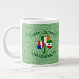 Mexico Ierland VS Shamrock Vlag Grote Koffiekop