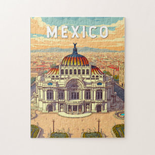 Mexico Illustratie Reis Kunst Vintage Legpuzzel