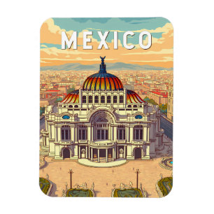 Mexico Illustratie Reis Kunst Vintage Magneet