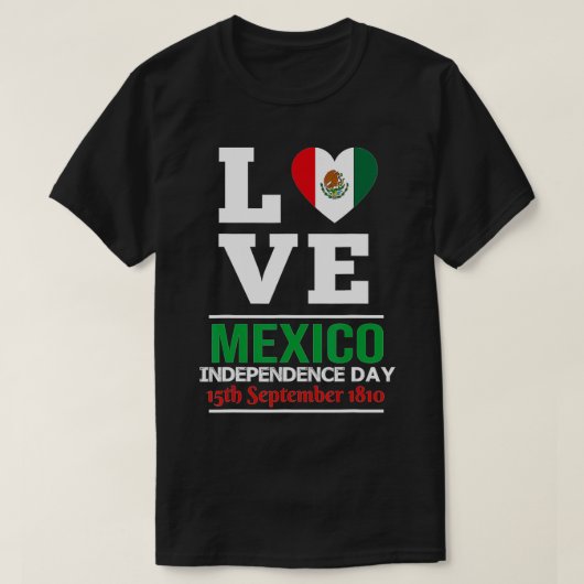 Mexico Independence Proud Mexicaans vlagpatriottis T-shirt (Design voorkant)